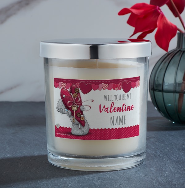 Me To You Be My Valentine Personalised Candle