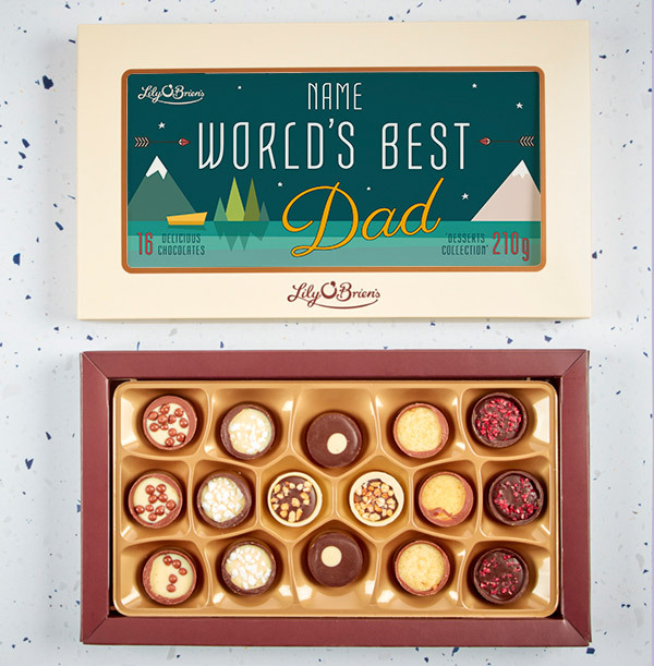 World's Best Dad Personalised Chocolates - Box of 18