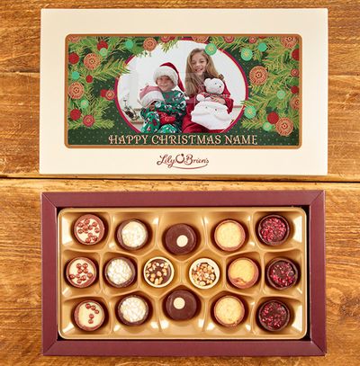 Personalised Christmas Photo Chocolates - Box of 16
