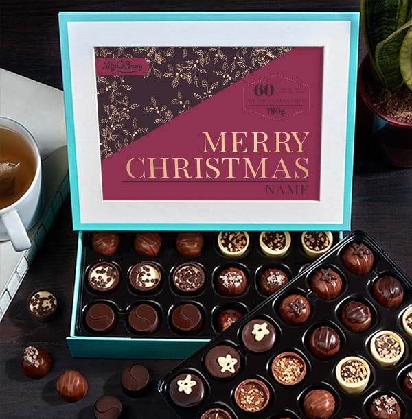 ZDISC Personalised Christmas Chocolates - Box of 60