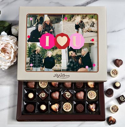 I Love You Multi Photo Chocolates - Box of 30