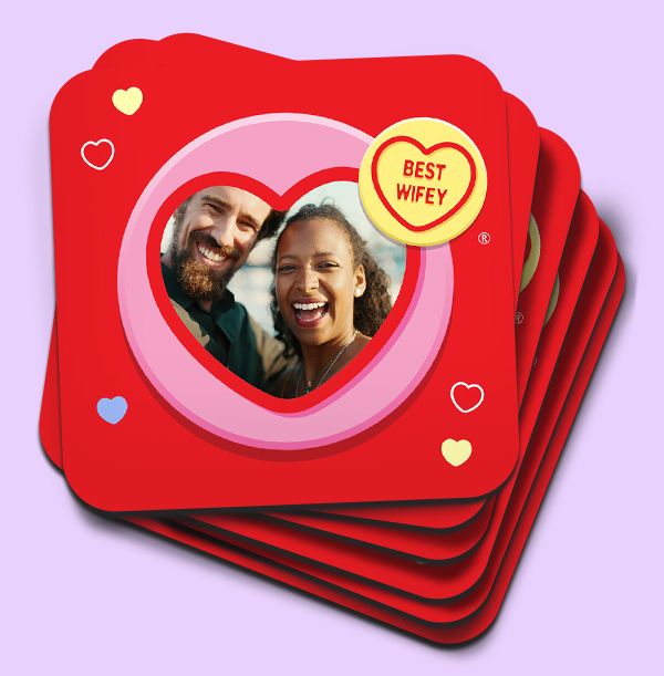 Photo of Swizzels Love Hearts Best Wifey Coaster