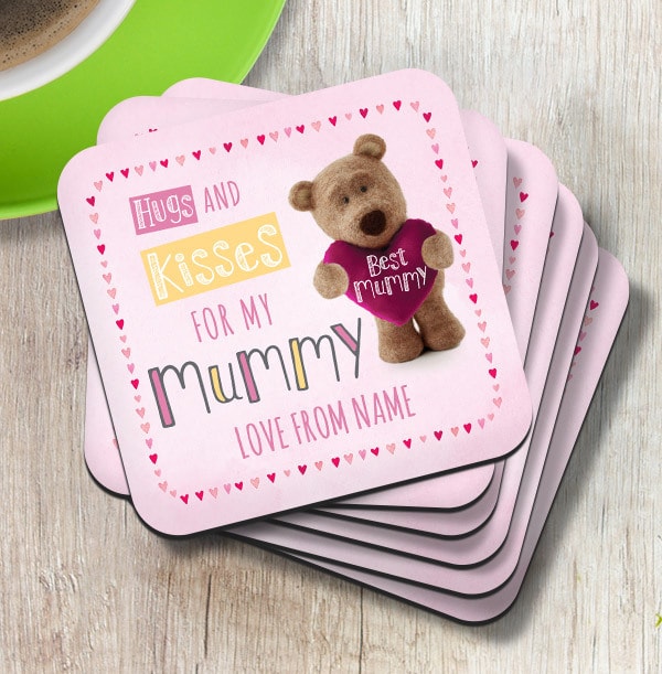 Mummy Barley Bear Personalised Coaster