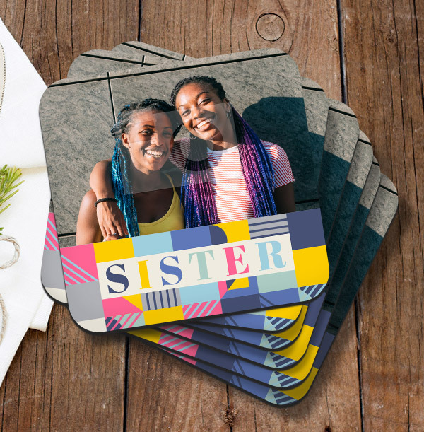 Sister Birthday Photo Coaster