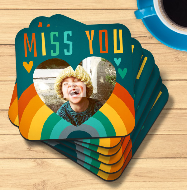 Miss You Photo Coaster