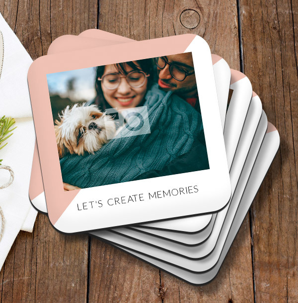 Let's Create Memories Photo Coaster