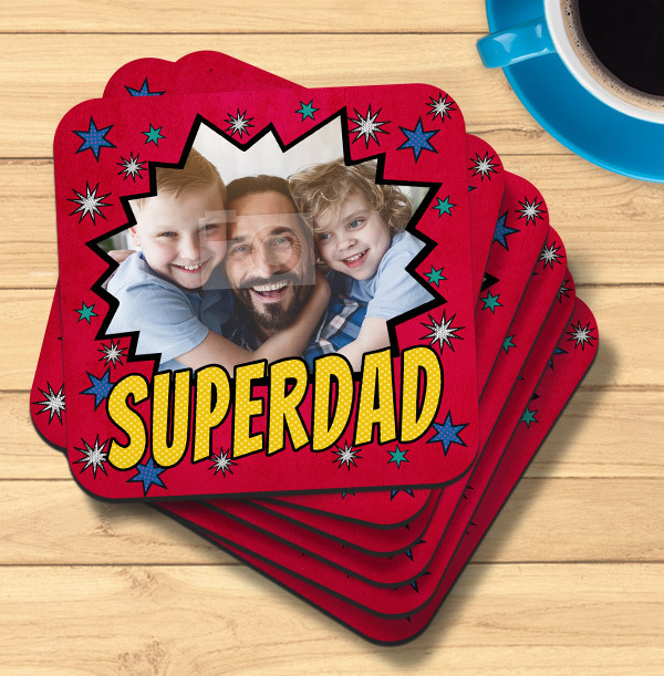 Super Dad Photo Coaster