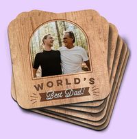 Tap to view World's Best Dad Photo Coaster