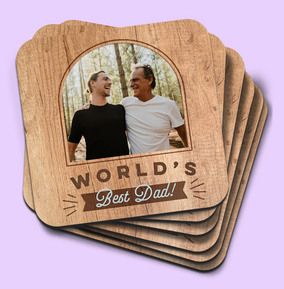 Photo of World's Best Dad Photo Coaster