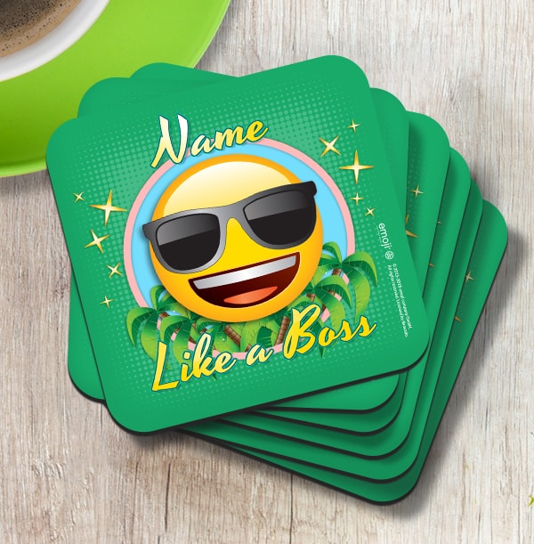 ZDISC Emoji Personalised Coaster - Like a Boss