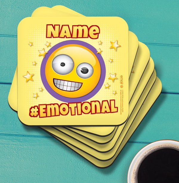 ZDISC Emoji Personalised Coaster - Emotional