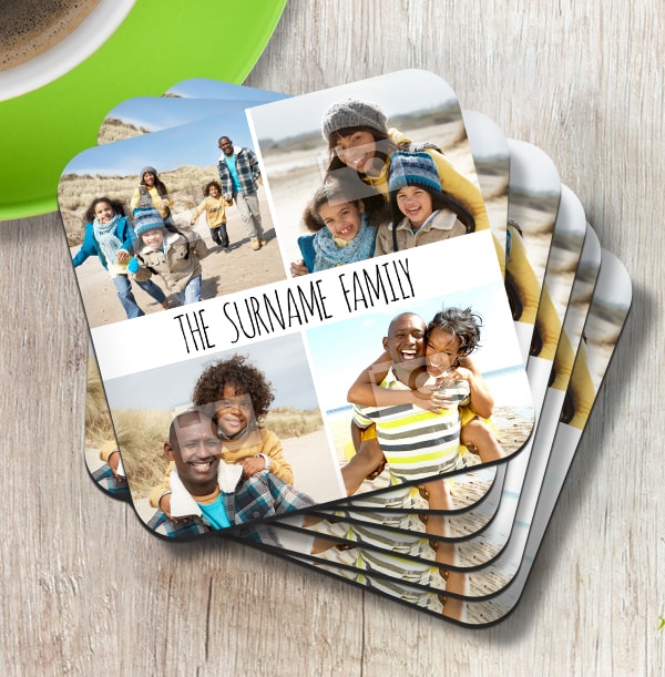 Coaster with 4 Photos & Text