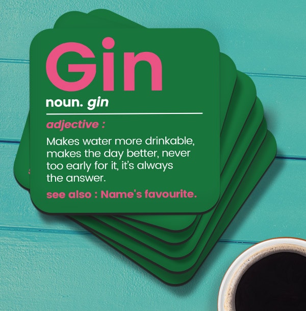 Gin Personalised Coaster