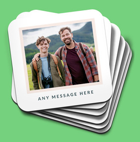 Full Photo Coaster with Text