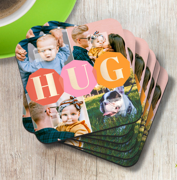 Hug Photo Coaster