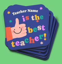 Tap to view Best Teacher Personalised Coaster
