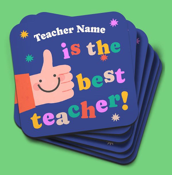 Photo of Best Teacher Personalised Coaster