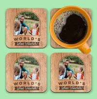Tap to view World's Best Teacher Photo Personalised Coaster