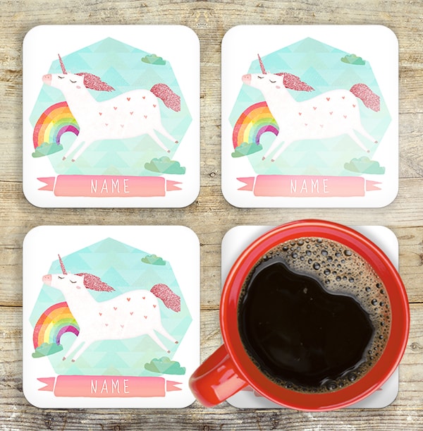 Personalised Unicorn Coaster