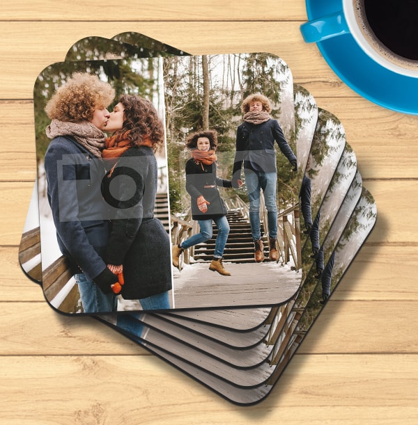 Double Portrait Photo Coaster