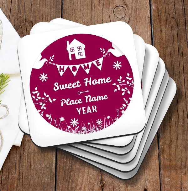 New Home Personalised Coaster