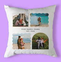 Tap to view Anniversary Multi Photo Personalised Cushion