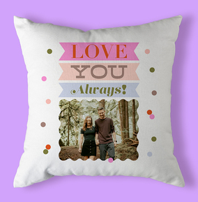 Love You Always Photo Personalised Cushion
