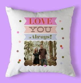 Tap to view Love You Always Photo Personalised Cushion