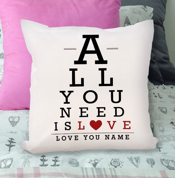 Photo of ZDISC All You Need is Love Personalised Cushion