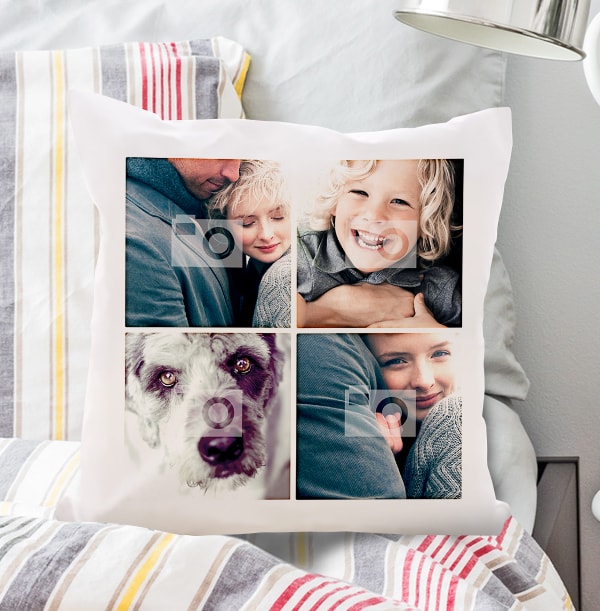 Four Photo Upload Cushion