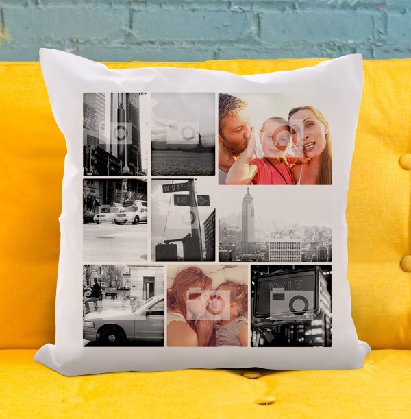 Nine Photo Collage Cushion