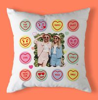 Tap to view Swizzels Love Hearts Photo Cushion
