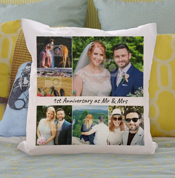 1st Anniversary Multi Photo Cushion