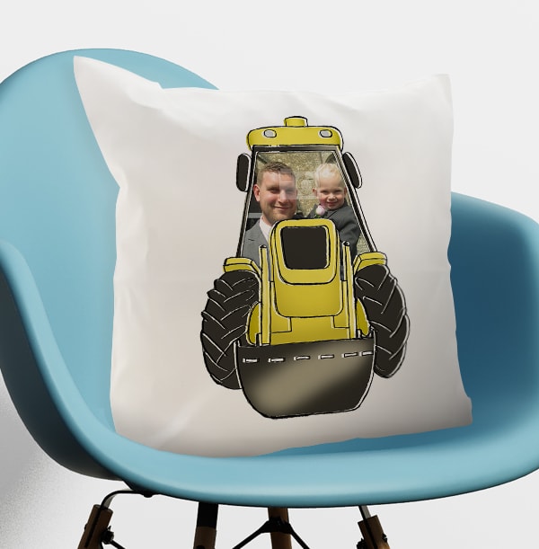 ZDISC Yellow Digger Photo Upload Cushion