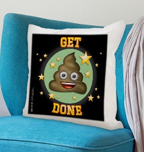 ZDISC Get Poo Done Emoji Personalised Cushion