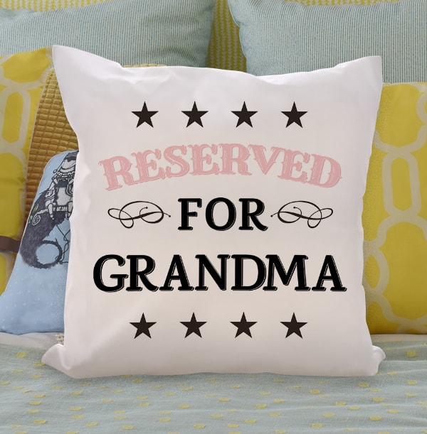 Reserved for Grandma Personalised Cushion