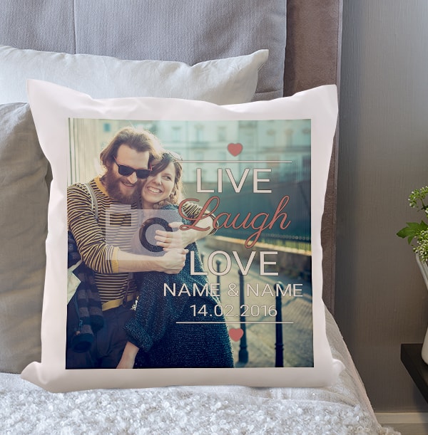 Live, Laugh, Love Photo Cushion