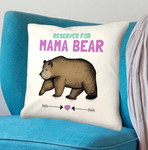ZDISC Personalised Cushion - Reserved for Mama Bear