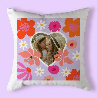 Mums Floral Photo Upload Cushion