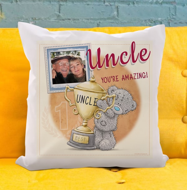 Uncle You're Amazing Me To You Photo Upload Cushion