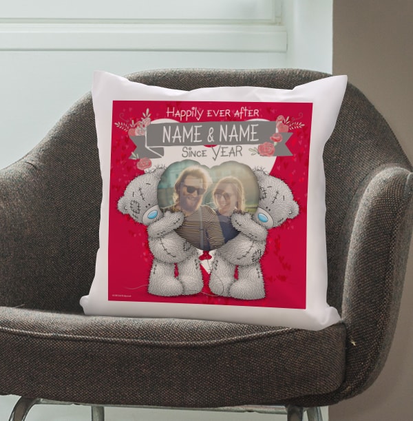 Happily Ever After Romantic Photo Cushion