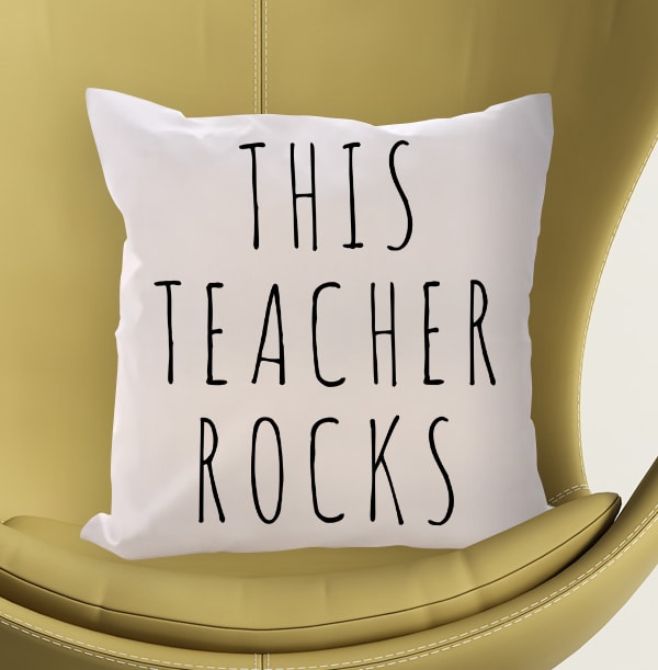 This Teacher Rocks Cushion