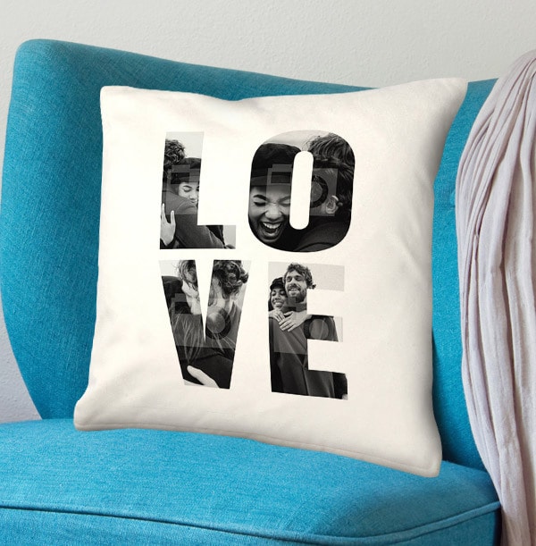 Love Photo Upload Cushion