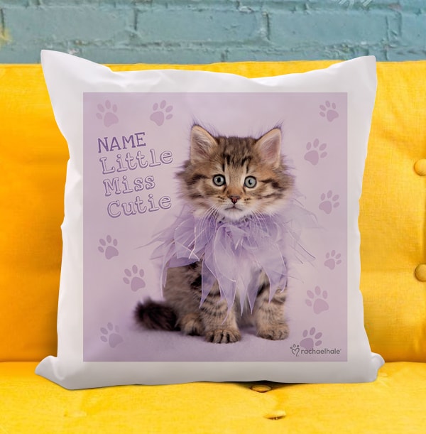 ZDISC Cute Kitten Personalised Cushion - Little Miss Cutie