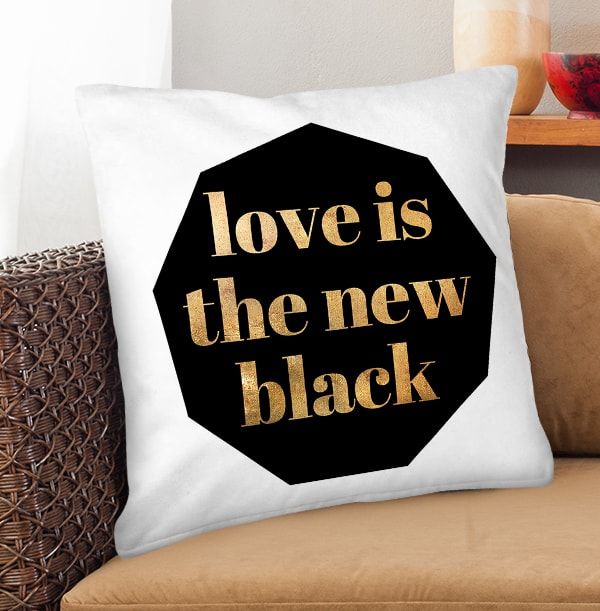 Photo of ZDISC Shine Bright Personalised Cushion - Love Is The New Black