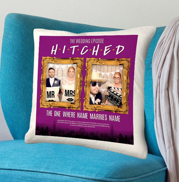 ZDISC Spoof Friends Photo Upload Personalised Cushion - Hitched