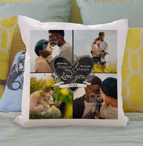 Forever and Always Multi Photo Cushion