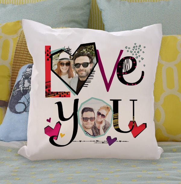 Love You Multi Photo Cushion
