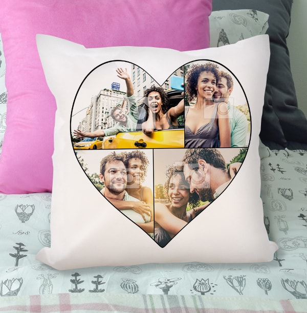 Heart Multi Photo Cushion