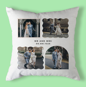 Wedding Multi Photo Personalised Cushion